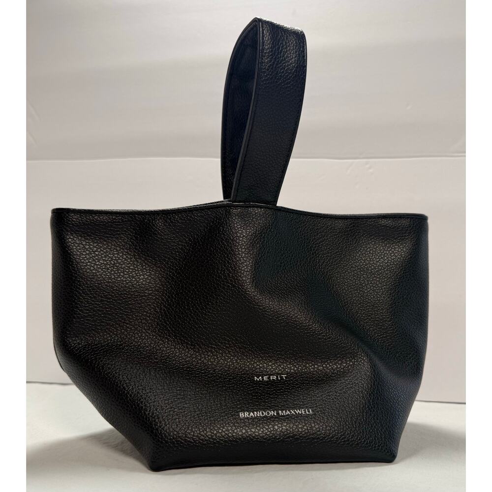 Merit x Brandon Maxwell Limited Edition Vegan Leather Metal Detail  Black